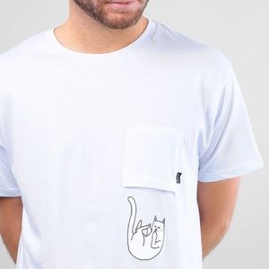 Ripndip white t shirt with pocket